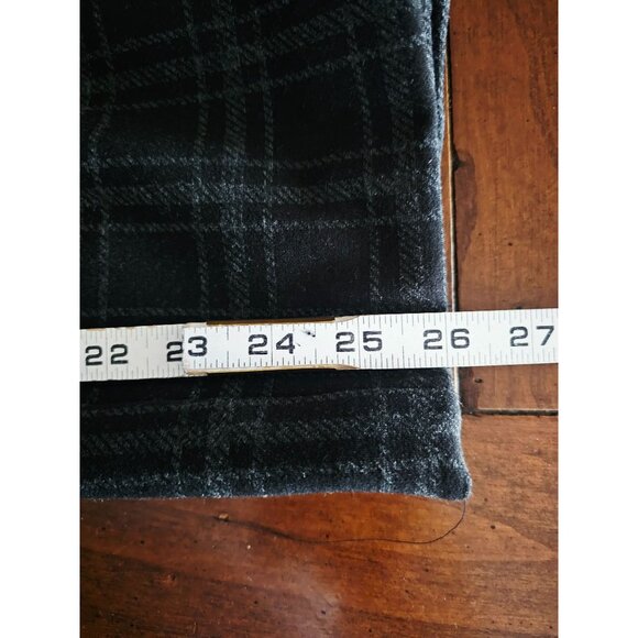 J. Jill Ponte slim leg pants medium plaid black ankle pull on - Picture 6 of 8